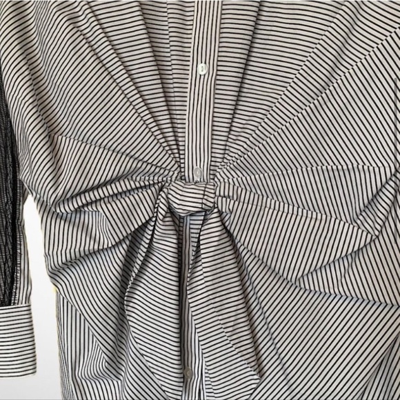 Tie front button up blouse - Picture 2 of 5